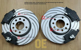 FOR SKODA FABIA TDI VRS MK1 COATED FRONT GROOVED DISCS AND BRAKE PADS