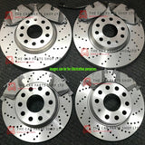 FOR VW EOS MK1 2.0 TDI 2006-2015 CROSS DRILLED FRONT & REAR BRAKE DISCS & PADS