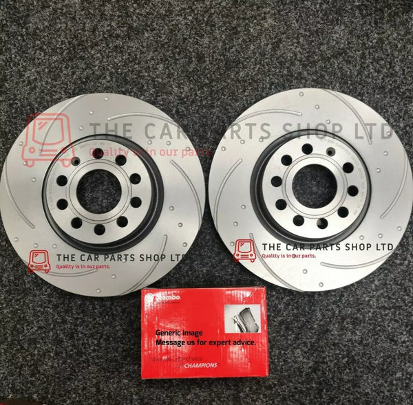 FOR VW CADDY C20 SDI MK3 DIMPLED & GROOVED FRONT DISCS AND BREMBO PADS