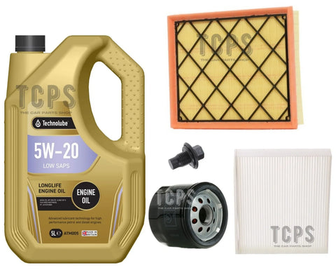 FOR FORD FOCUS 1.0 ECOBOOST MK4 2020+ SERVICE KIT 5L 5W20 & AIR OIL CABIN PLUG