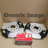 FOR VW CADDY MK3 2.0 2004-2012 FRONT COATED BRAKE DISCS 280MM & BREMBO PADS