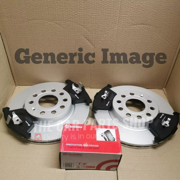 FOR VW CADDY MK3 2.0 2004-2012 FRONT COATED BRAKE DISCS 280MM & BREMBO PADS