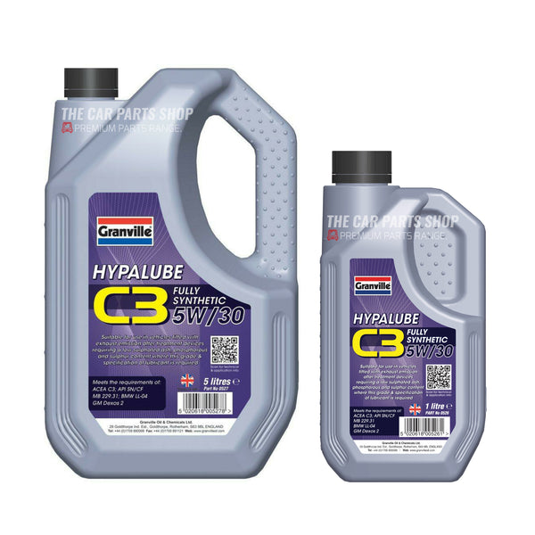 6 Litres Granville Hypalube 5w30 Engine Oil